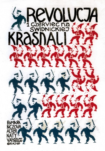 Rewolucja krasnali (plakat dla pomarańczowej Alternatywy)
